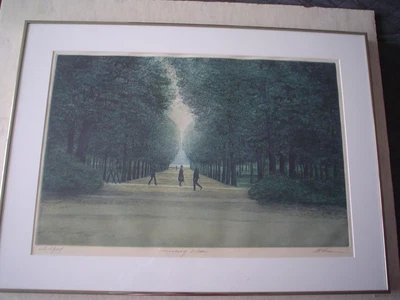 $600 • Buy HAROLD ALTMAN - Original Etching  Luxembourg October  - Hand Signed Artist Proof