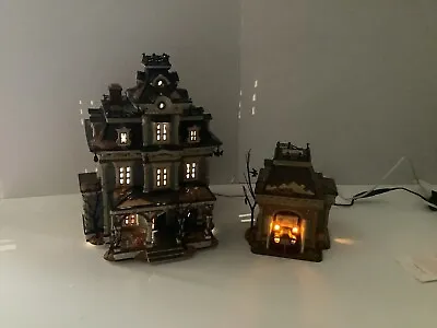 Dept 56 Grimsly Manor With Lights And Sound + Grimsly’s Garage New-other. • $219.99