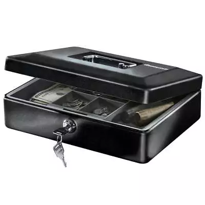 CB-12 Steel Cash Box With Key 0.21 Cu. Ft. Black • $26.03