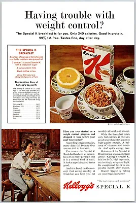 1964 Kellogg's Special K Cereal Balance Of Vitamins & Minerals Protein Print Ad • $24.60