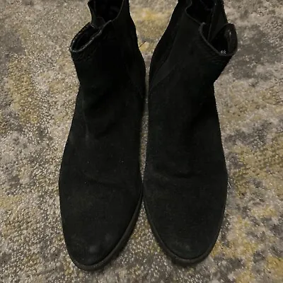 Miss Kg Size 5 Black Suede Ankle Boots • £3.99