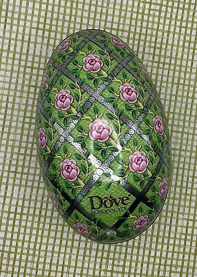Vintage “dove” Chocolate Egg Shaped Tin • $7