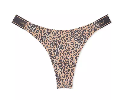 Victoria Secret Sexy PINK Thong String HOT! Praline Leopard High Leg NWT • $11.99