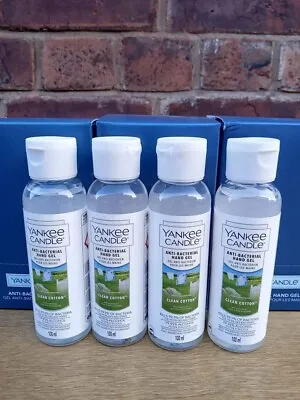 Yankee Candle Hand Gel Pack Of 16 X 100ml Clean Cotton Anti Bacterial 1.6 LITRE • £15