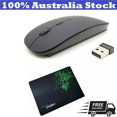 Ultra Slim USB Receiver Mouse/Razer Goliathus Mouse Pad Maat 300x250 PC Laptop • $24.78