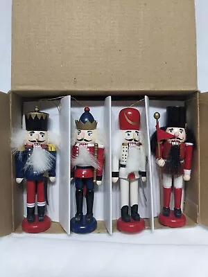 Set Of 4 Wooden Nutcrackers Christmas Ornaments 5  • $20