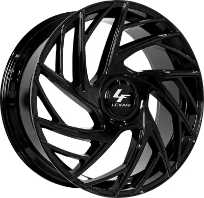 24  Inch Gloss Black Lexani Mugello W/ XL CAP 5x120 Range Rover Wheels Rims • $2493.80