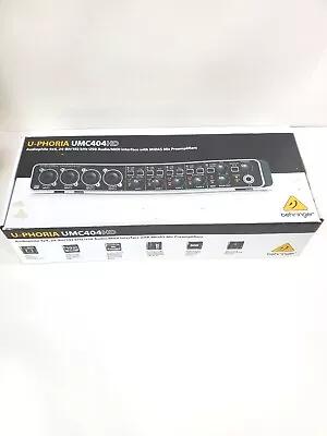 Behringer U-PHORIA UMC404HD Audiophile Audio Interface MIDI MIDAS Mic Open Box • $135