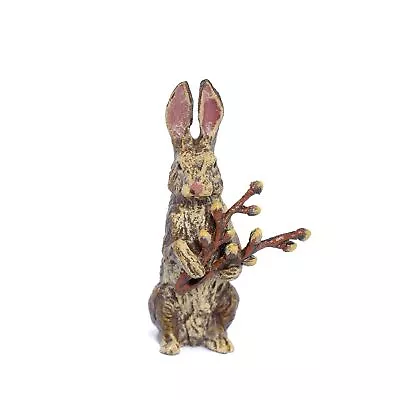 Rabbit With Catkins Vienna Bronze Figurine • $223.58