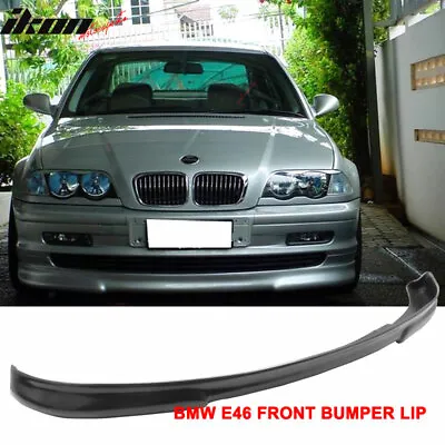 Fits 99-01 BMW E46 3 Series 4Dr Sedan H2 Style Front Bumper Lip Spoiler - PU • $95.99