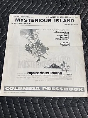Original 1961 Mysterious Island Movie Pressbook *RARE* • $59.99