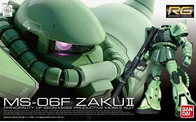 Bandai RG 1/144 MS-06F Zaku II Principality Of Zeon Mass Productive Mobile Suit  • $69.99