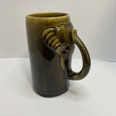 £9.99 • Buy Unusual Stoneware Pottery Tankard Elephant Handle MCM