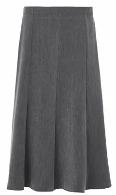 Women Ladies Long Maxi 31 Inch Plain Skirt Half Elasticated Waist Size 10-24 • £18.99