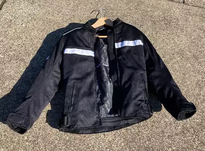 Women’s Fulmer Armor Motorcycle Jacket Black With Liner/Protective Pads Small • $25
