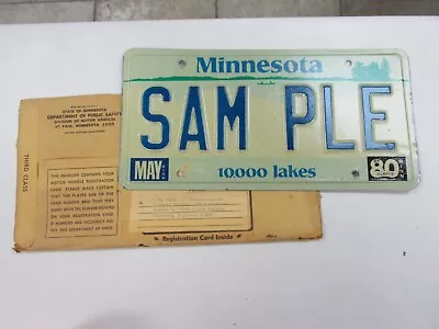 1980 (May) Minnesota Sample License Plate Vintage Metal Q1ND • $5.99