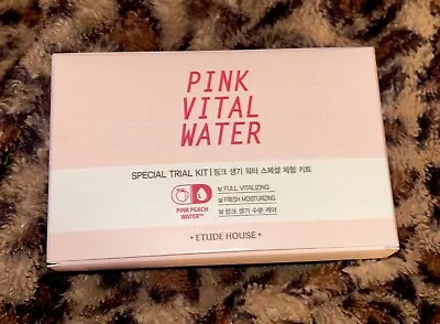 ETUDE HOUSE Pink Vital Water 4-Piece Travel Set-Toner/Emulsion/Cream/Serum-New • $13.97