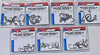 VMC 7237 Inline Single Hooks Many Sizes  Coastal Black 7237CB  Choose FEDEX READ • $7.99