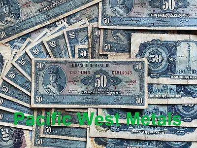 ONE Mexico 50 Pesos Mexican ABNC Banknote Ignacio De Allende SERIE PREFIX • $9.98