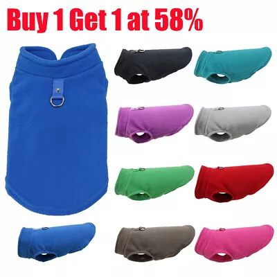 £3.63 • Buy Warm Fleece Pet Dog Cat Vest Clothes Winter Puppy Jumper Coat Sweater Apparel UK