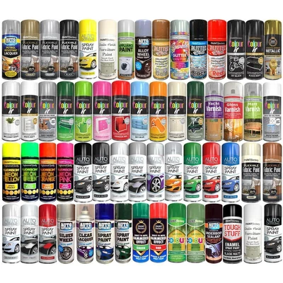 £6.55 • Buy All Purpose Spray Paint Aerosol Matt Gloss Satin Primer Metal Wood Plastic