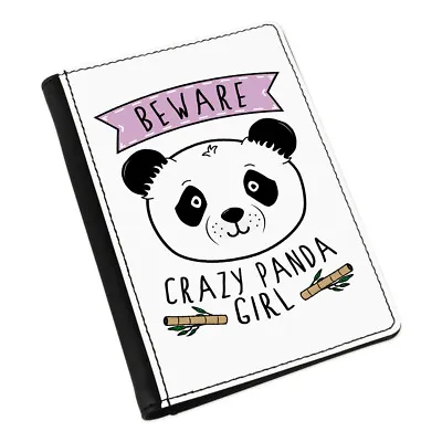 £16.50 • Buy Beware Crazy Panda Girl Passport Holder Cover Case Wallet - Funny Animal