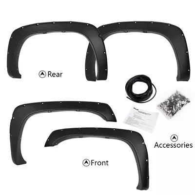 4PCS Fit For 1999-06 Chevy Silverado GMC Sierra Pocket Style Rivet Fender Flares • $69.98