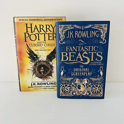 J K Rowling Harry Potter And The Cursed Child + Fantastic Beasts HC Book Bundle • $30