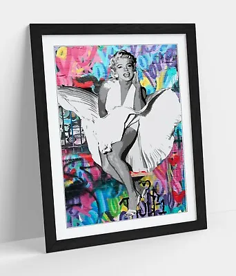 £19.99 • Buy Marilyn Monroe Iconic Rainbow Graffiti -art Framed Poster Picture Print Artwork