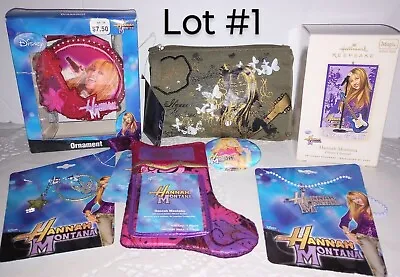 Hannah Montana 7pc Lot Purse Necklace Jewelry Singing Ornament Button Stocking • $36.99