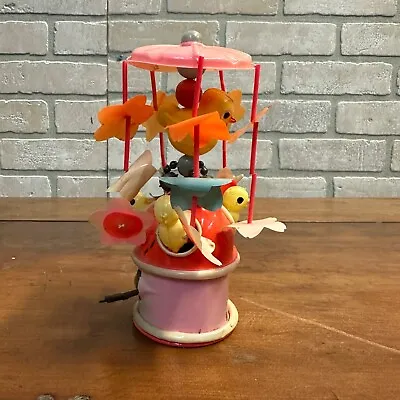 Vintage 1950's Japan Wind Up Celluloid Child's Toy Bird Carousels • $9.99