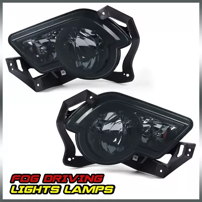 Smoked Left &Right Fog Lights Lamps W/ Bracket Fit For 02-06 Avalanche 1500 2500 • $38.52