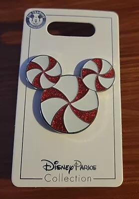 Disney Parks Candy Cane Peppermint Mickey Mouse Icon Christmas Holiday Pin • $16