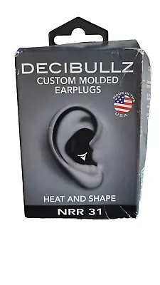 DECIBULLZ Custom Molded Earplugs Black NRR 31db Premium High Performance Protect • $17