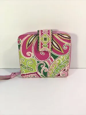 Vera Bradley ID Coin Purse Wallet Pinwheel Pink VGUC 4.5 X 4 Pink Floral • $13