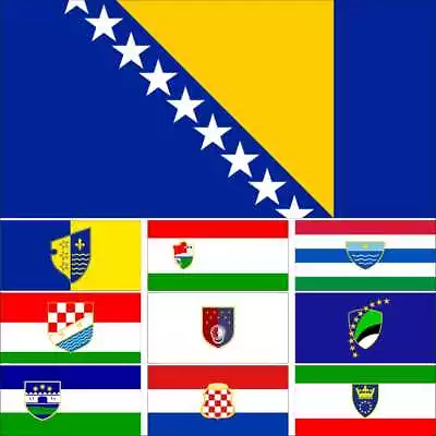 Bosnia And Herzegovina Flag Central Neretva Posavina Sarajevo Tuzla West • $12