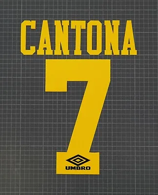 CANTONA #7 1994-1995 Player Size Premier League Yellow Nameset • £11.20