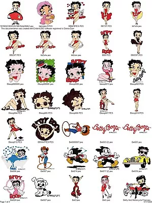 85 Cartoon  Characters Betty Boop Embroidery Machine Designs Collection Pes • $10.95