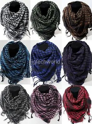 Arab Shemagh Keffiyeh Military Tactical Palestine Light Scarf Shawl Kafiya Wrap • $4.99