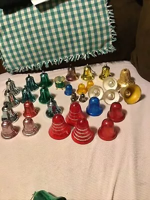 Xmas Bells Vintage Plastic Ornaments  • $35