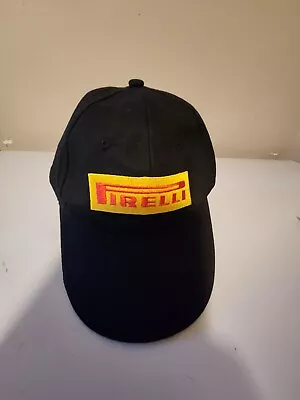 Pirelli Black Embroidered Strap Back Baseball Style Cap Hat Adjustable • $20