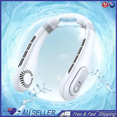 $28.89 • Buy USB Bladeless Neck Fan LED Digital Display 3000mAh Air Cooler 3-speed (White)