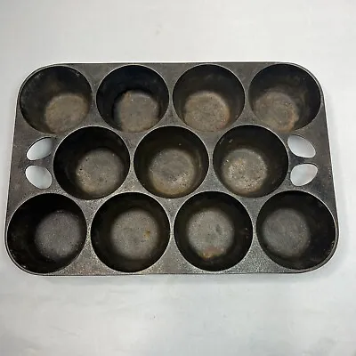 Vintage Griswold No. 10 Cast Iron Muffin Pan # 949D Erie PA USA • $115