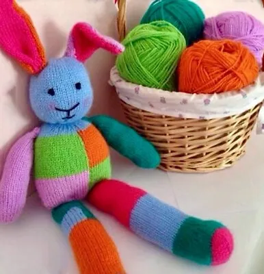 KNITTING PATTERN - Patchwork Bunny Rabbit Easter • £3.59