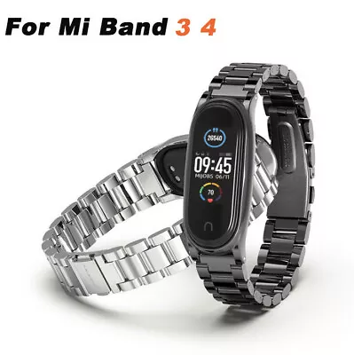 Metal Wrist Bracelet Stainless Steel Watch Band Strap For Xiaomi Mi Band 3/4 • $6.99