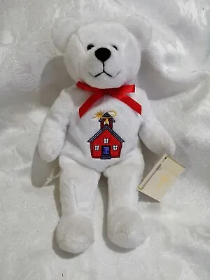 Holy Bears White Beanie Plush Bear God Bless Our School With Bible Tag • £9.95