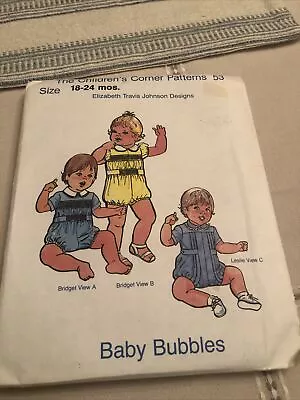 VTG Children's Corner Pattern BABY BUBBLES  SZ 18 - 24 Months Smocking • $21.99