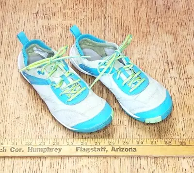 MERRELL Dash Glove Calypso Women's Sz 6.5 Light Gray Teal Vibram Ultralight Shoe • $24.99