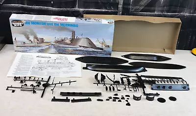 OPEN BOX Life Like Hobby Kits No. 09257 THE MONITOR AND THE MERRIMAC Model Kit • $39