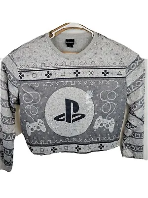 $32.95 • Buy New PlayStation XL X-Large Ugly Christmas Sweater Think Geek Grey Play Station